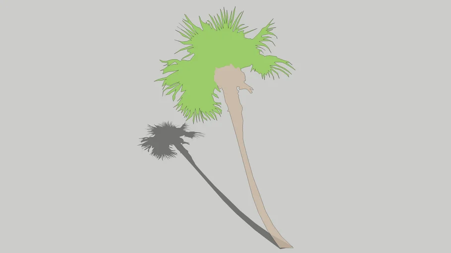 2D Schematic Palm Tree