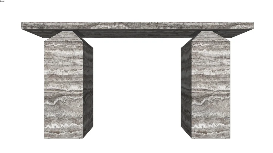 CB2 Civita Brown Travertine Console Table by VUUE