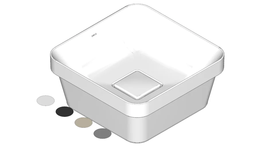 Cuba de Sobrepor 30cm Quadrada Slim - Deca Louças