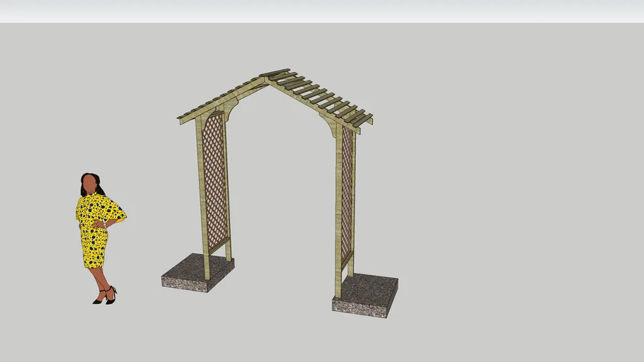 Garden trellis arch