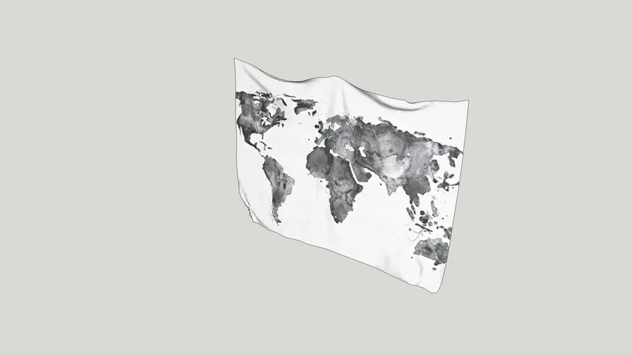 World Map Wall Tapestry