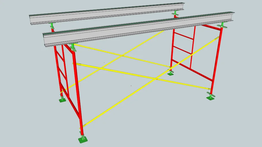 5x10 scaffold with screwjacks and 12 foot aluma beams