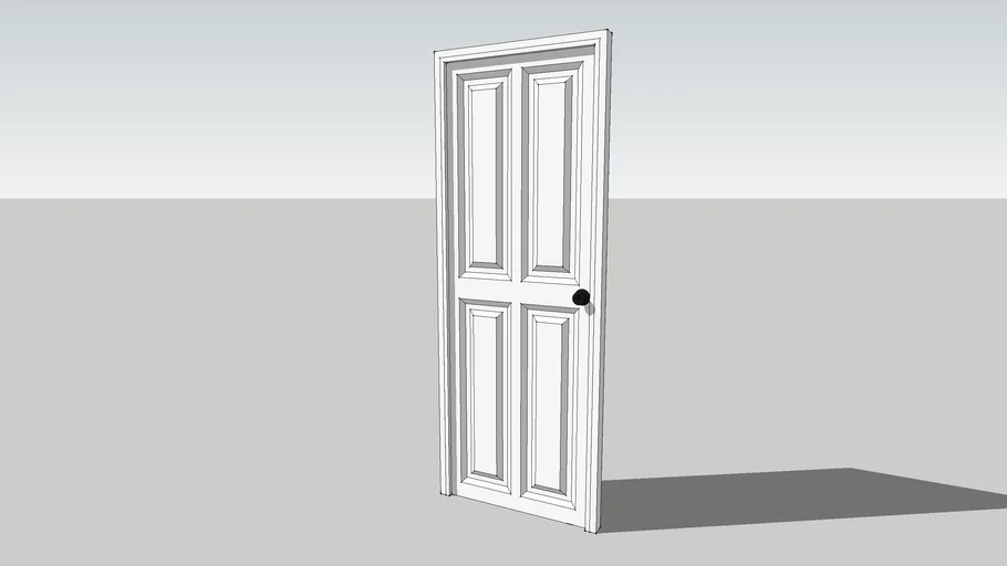 Puerta de cuatro tableros de 0.80x2.10 m.