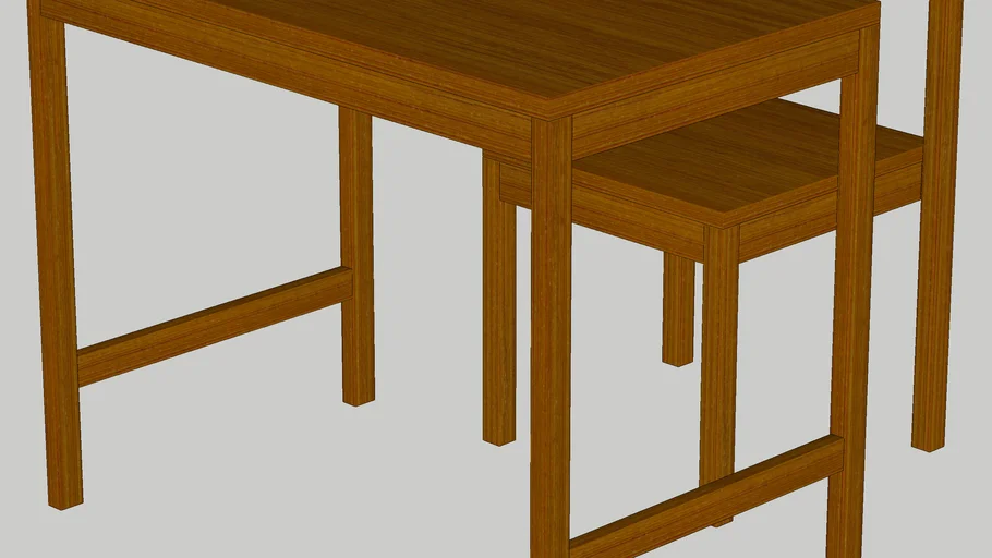 Teak desk&chair