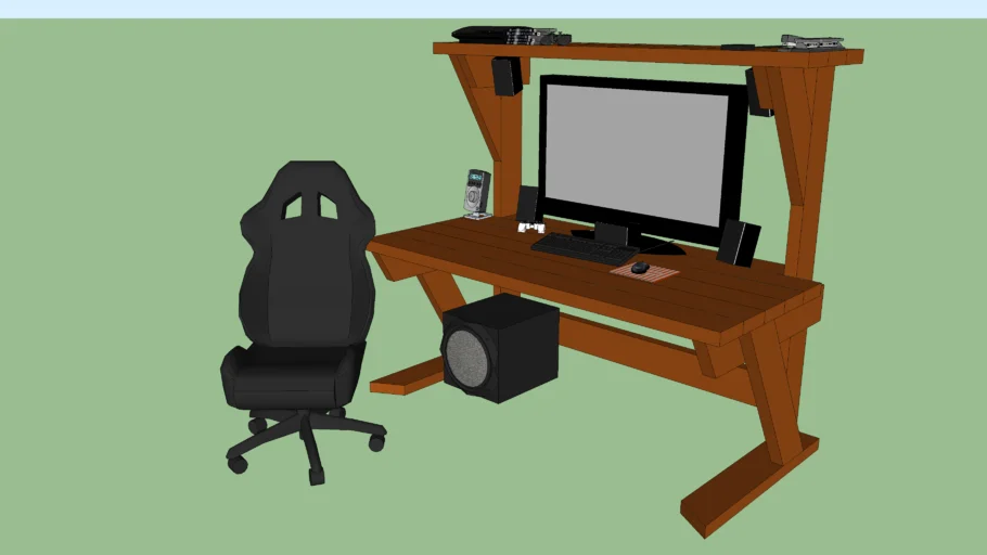 2 x 6 Computer Desk / Multimedia Center Concept