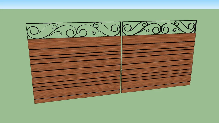 Wood gate