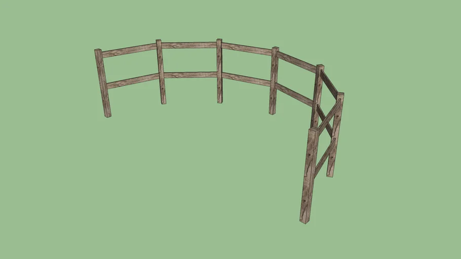 FENCE WOOD CURVE 4M