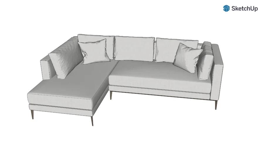 Sofá Jades Chaise D 2.40 + bç along