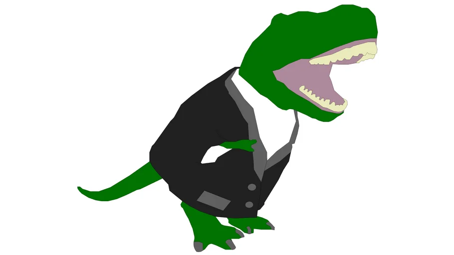 2D Classy Dinosaur Todd-Rex | 3D Warehouse