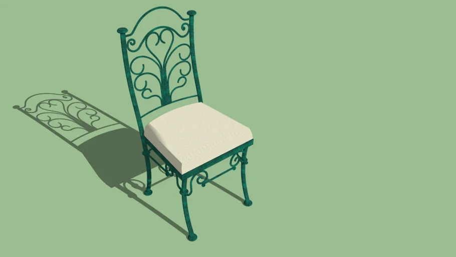 silla de hierro forjado