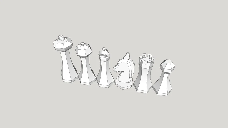 Low Poly Chess Set