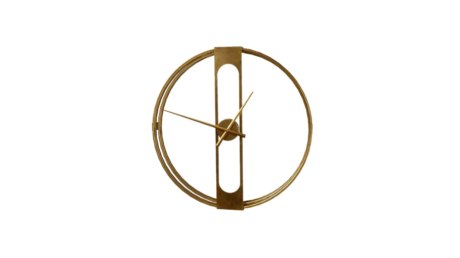 61478 Wall Clock Clip Gold 60cm