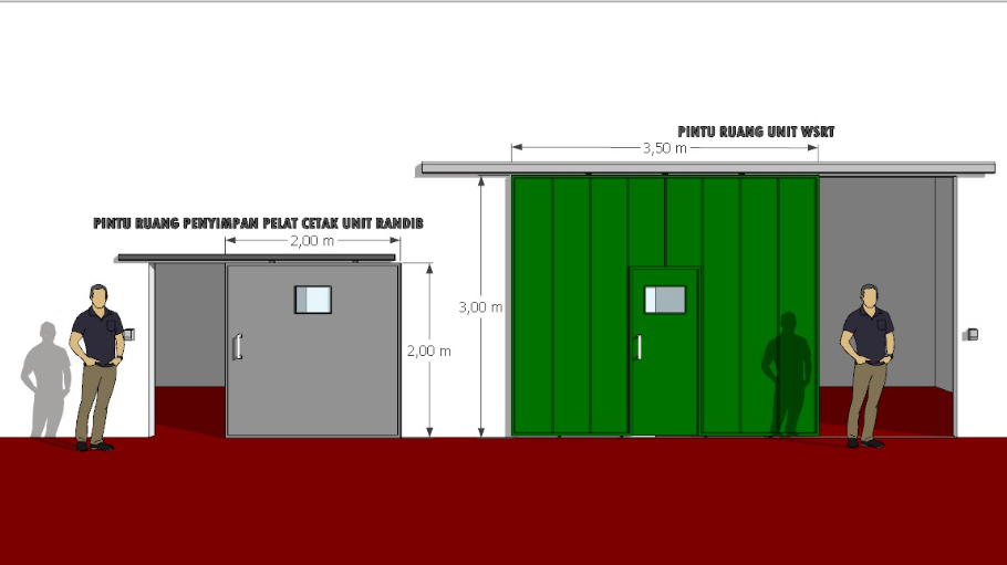 2 PINTU GUDANG PABRIK