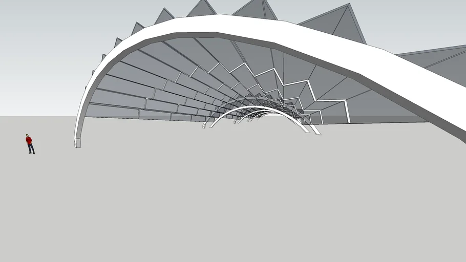 LARGE SKY BRIDGE GLASS ARCH