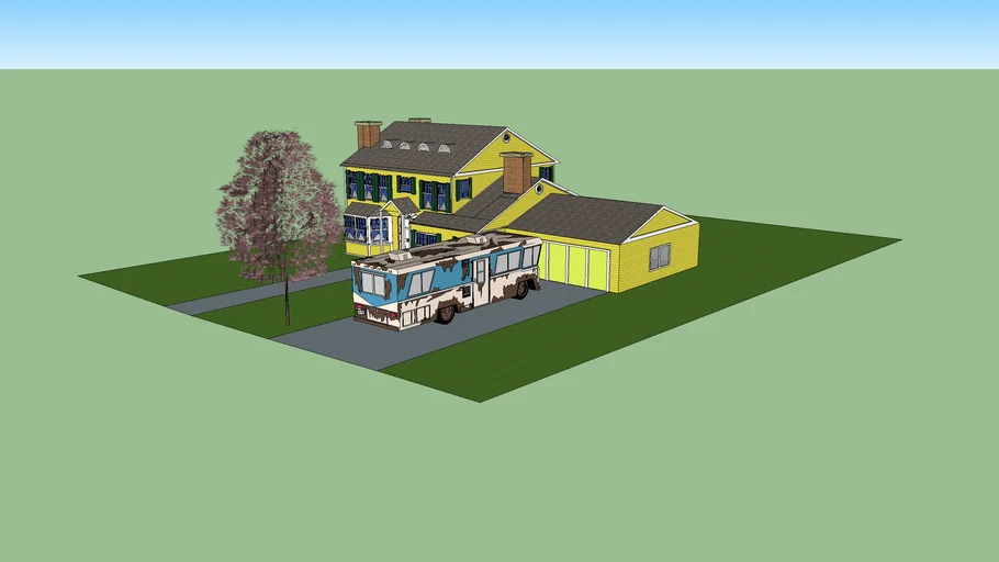 National lampoon's Christmas Vacation house with Eddie's RV