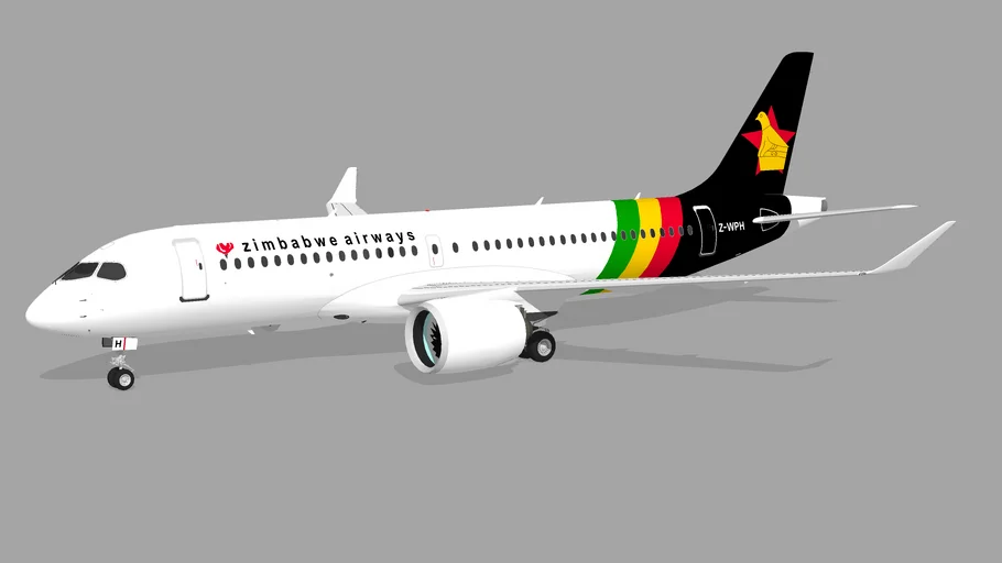 Zimbabwe Airways (Z-WPH) - Airbus A220-371 (Fictional)