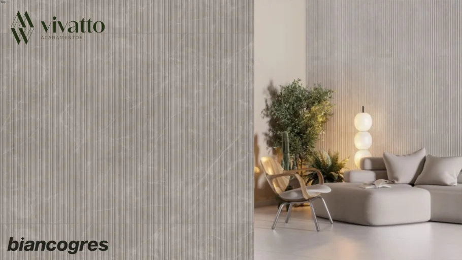 Aris Gris Armani Satin 45x90cm - Biancogres Porcelanato
