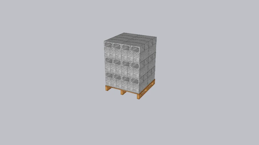 Pallet bloques de concreto 100 x 100 cm