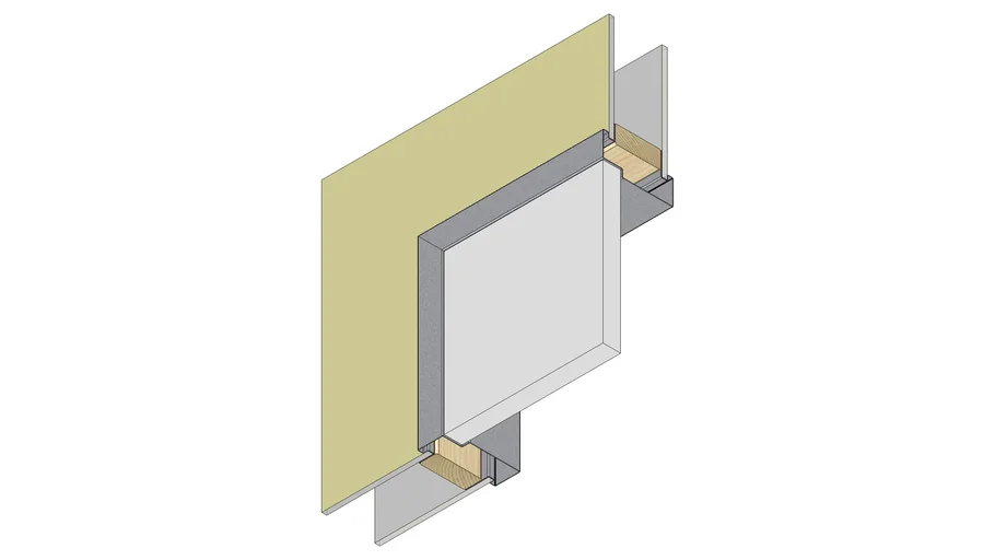 Single Rebate Door Frame - Rendered Corner Detail