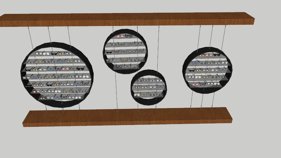MUEBLE-VITRINA-EXIBIDOR PARA LENTES