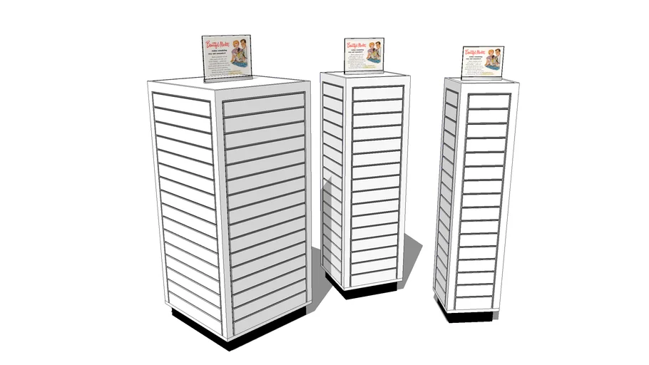 Marlite Slatwall - Floor Display Cubes