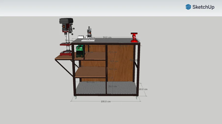 BANCADA DE TRABALHO - COM EQUIPAMENTOS