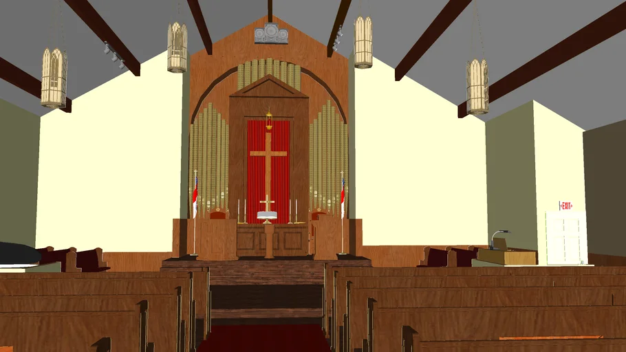 Fictional Protestant Church Sanctuary