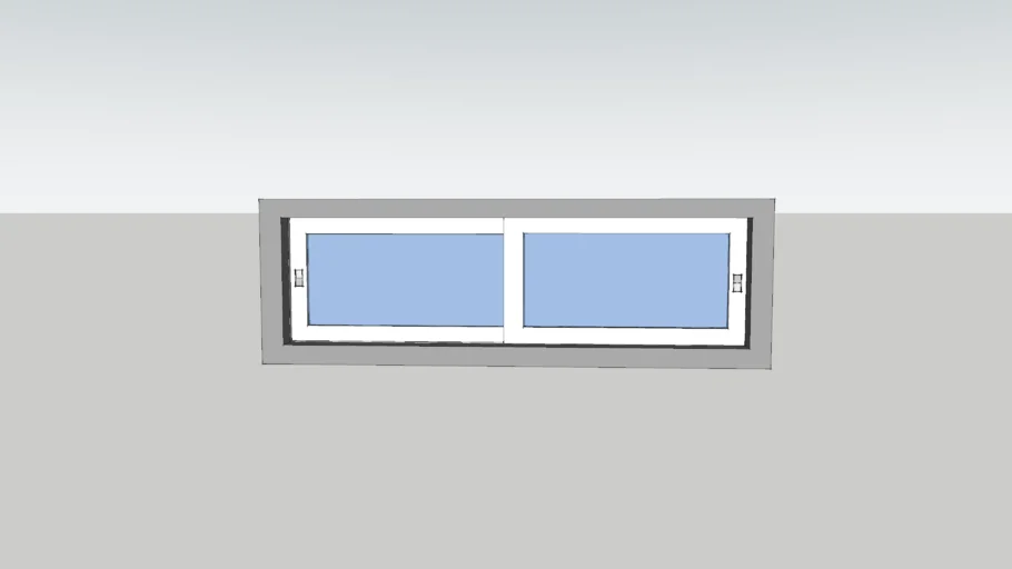Ventana corrediza alargada