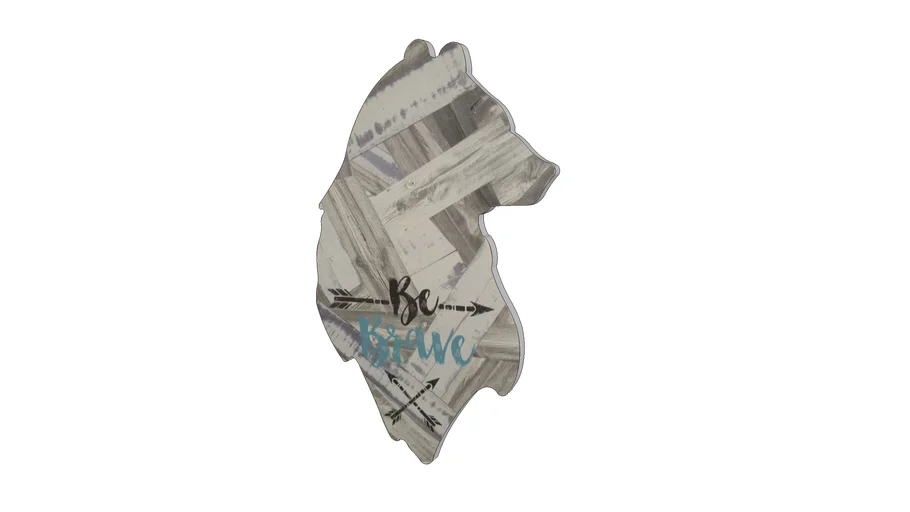 Be Brave Bear Wall Wood Wall Art