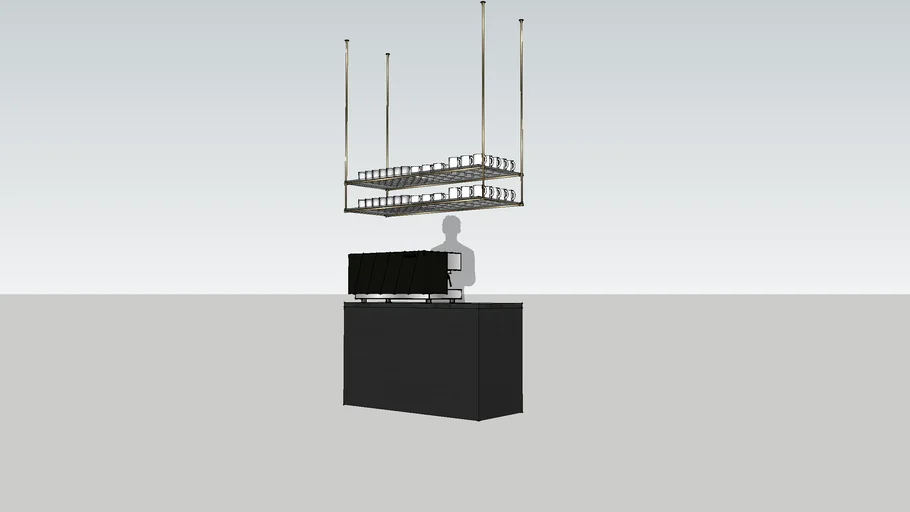 Brass and Glass Floating Shelves