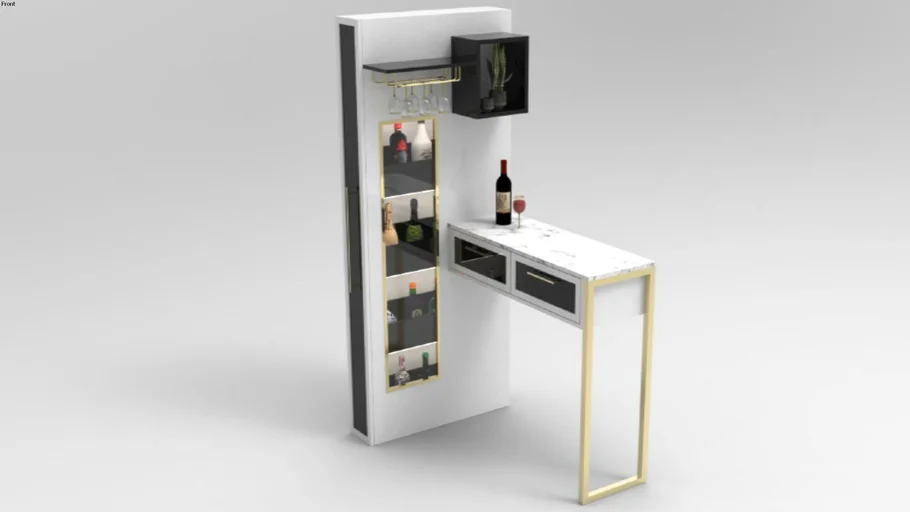 Luxury wine and drinks cabinet with storage #2