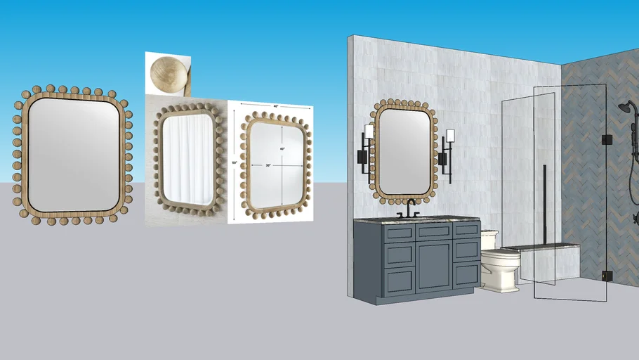 REVELATION MIRROR BRIANZA MIRROR - 40X50 NATURAL