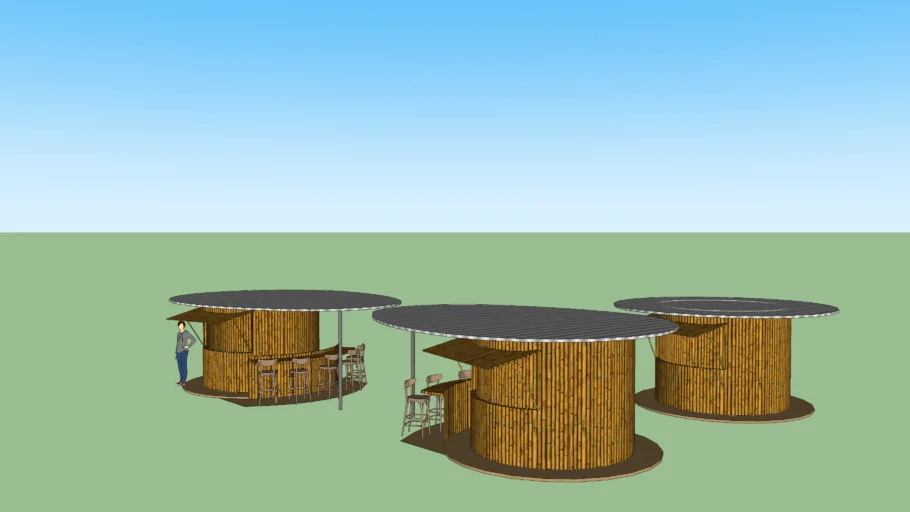 Bamboo food kiosk or stall