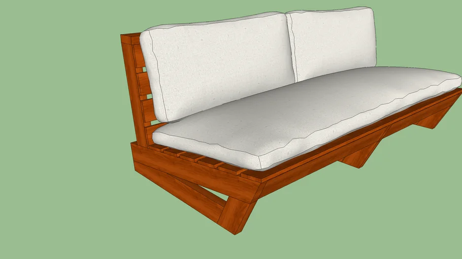 CB2 - SUNSET TEAK OUTDOOR LOVESEAT