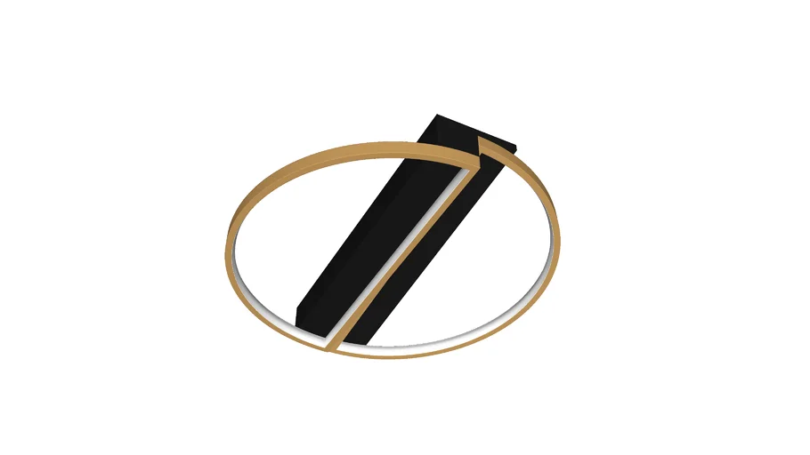 Plafon 1064 Preto com Dourado