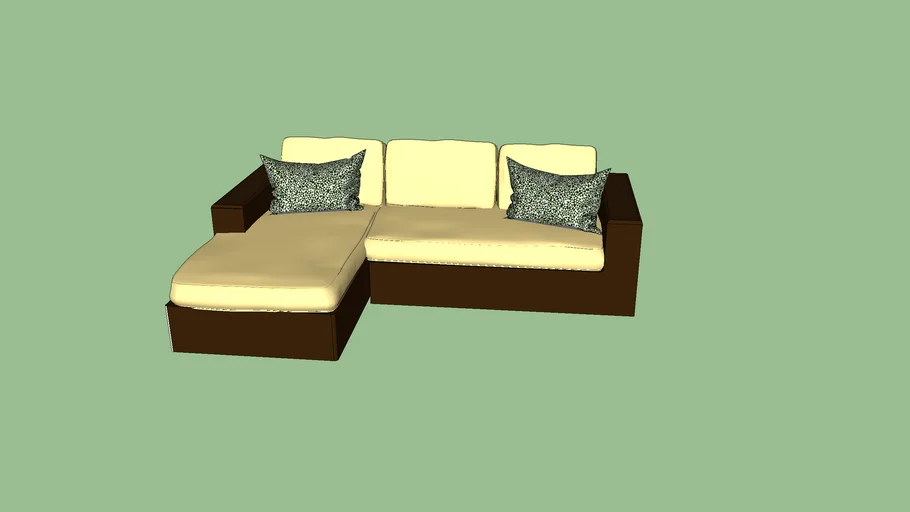 living room sofa brown & yellow