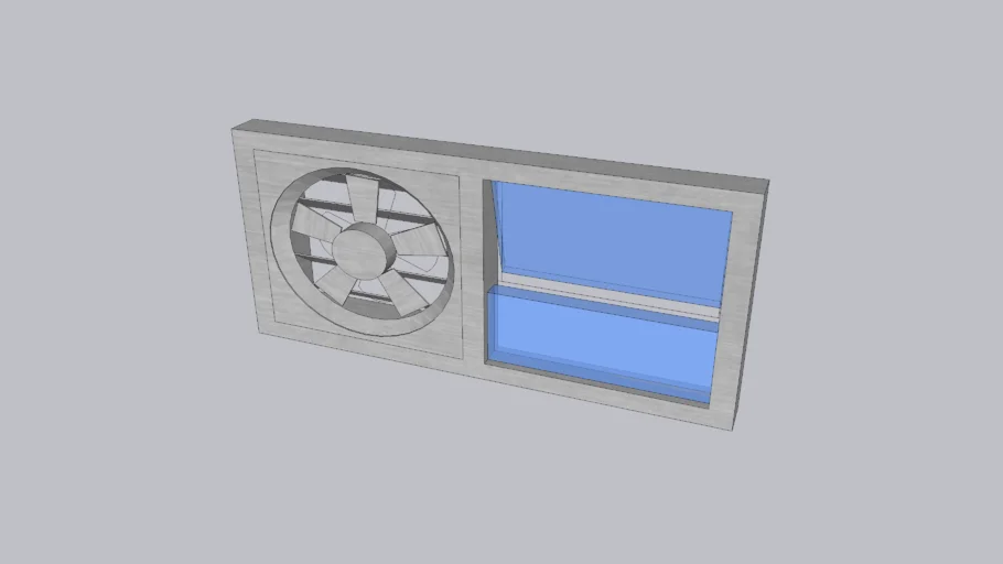 Toilet Window with Exhaust Fan