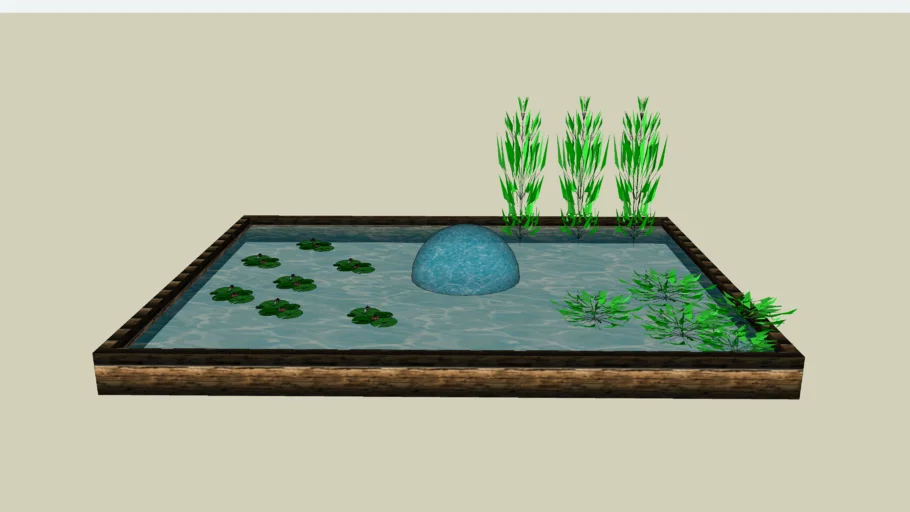 wood koi pond