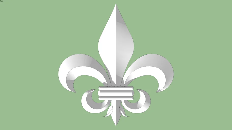 3D Fleur De Lis