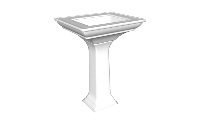 K-2344-1 Memoirs(R) Stately Stately 24" pedestal bathroom sink with single faucet hole