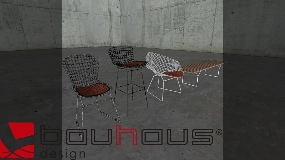 BERTOIA CADEIRA CHAIR BANQUETA BANCO
