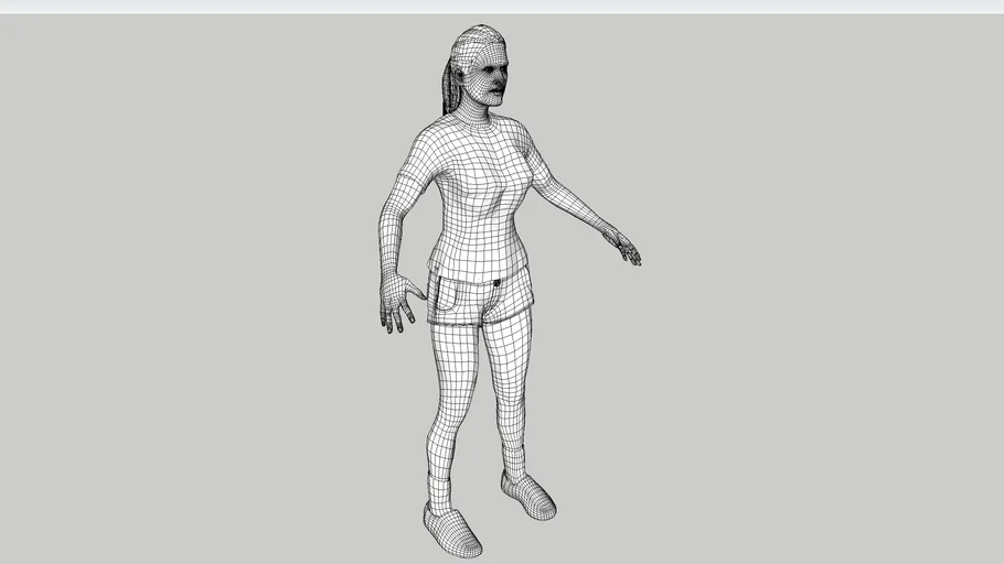 3D Realistic Human Girl