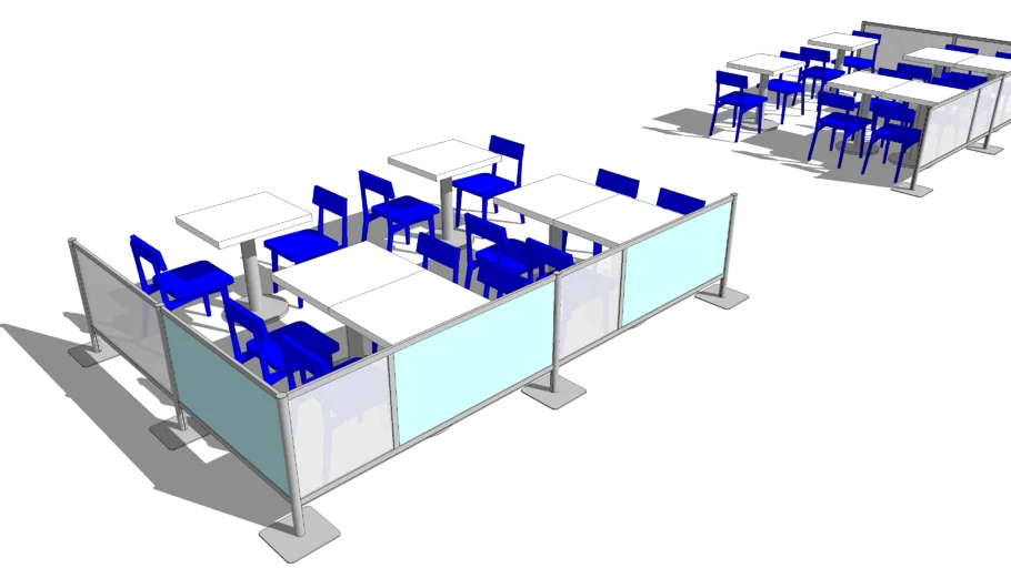 Cafe Barriers with Translucent and Color Panels at SidewalkCafeBarriers.com