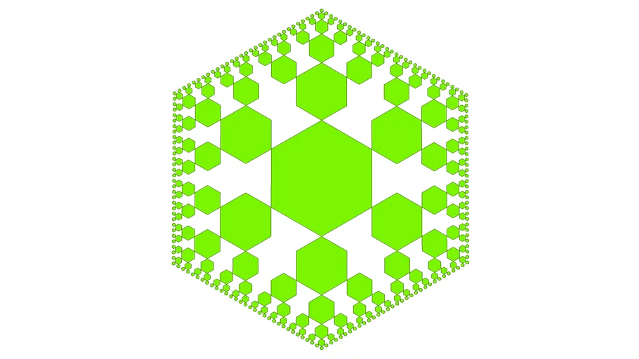 Hexagone snowflake fractal