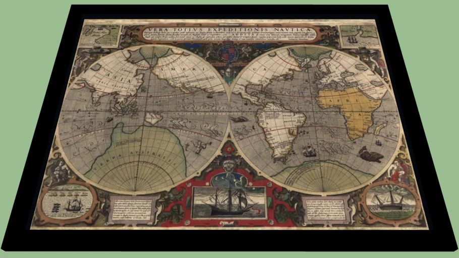 Quadro Mapa Mundi 