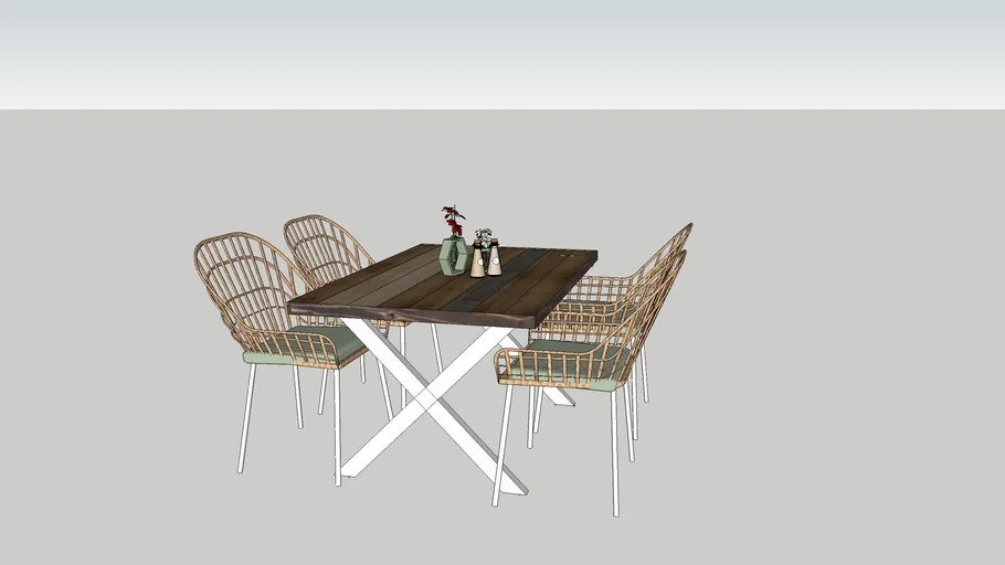 X table set incl chairs