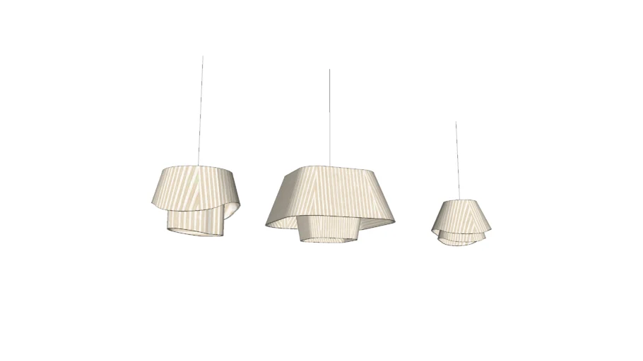 LamppoDesign Cream Color Pendant Light,Unique Chandelier Lighting,Hallway Light Fixtures,Fabric Shad
