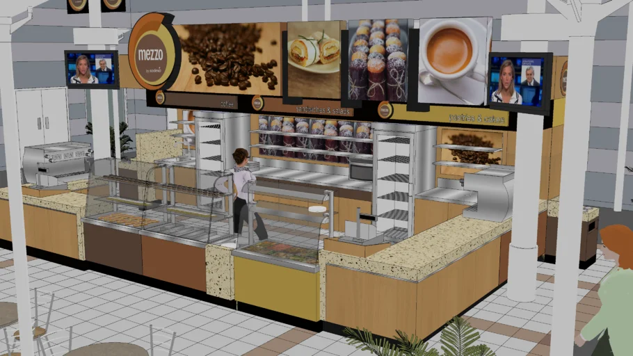 Hospital Atrium Canteen food kiosk