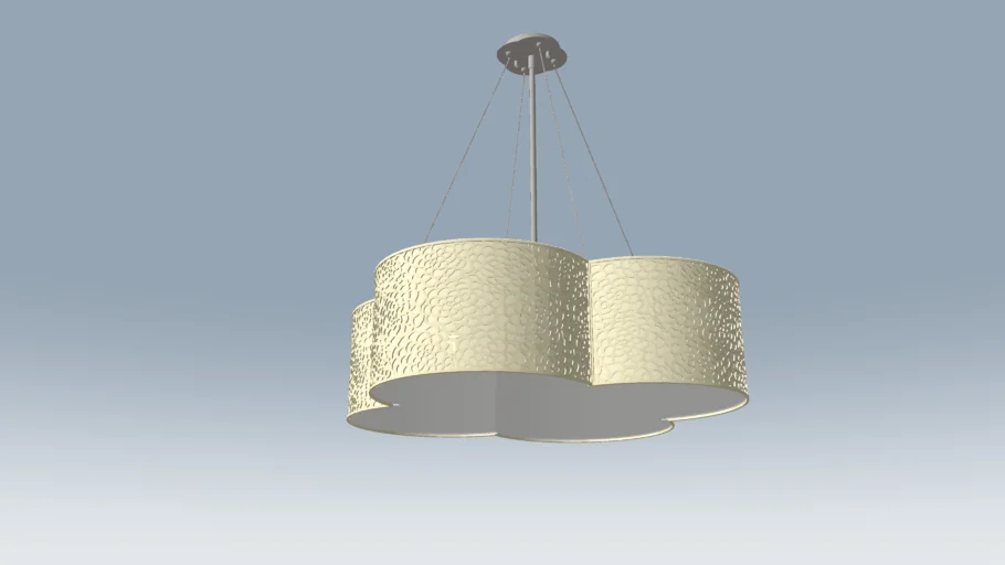 Floral Perforated, Quatrefoil Pendant Light