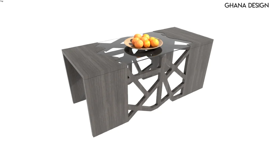 Wood and Glass Coffe Table